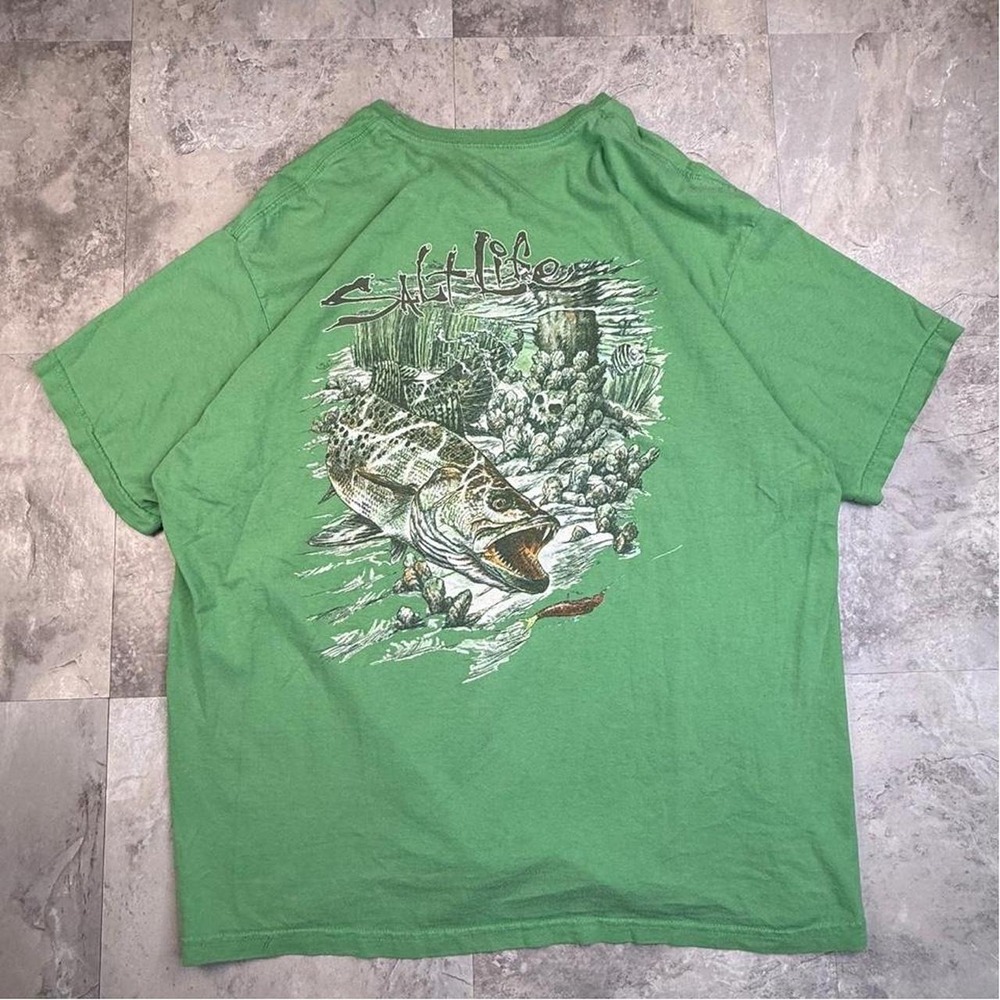 Salt Life green fishing T shirt size XL